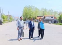 بازدید میدانی سرپرست شهرداری چاف و چمخاله از ادامه عملیات جدول گذاری ساحل این شهر