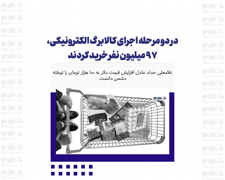در دو مرحله اجرای کالابرگ الکترونیکی، ۹۷ میلیون نفر خرید کردند