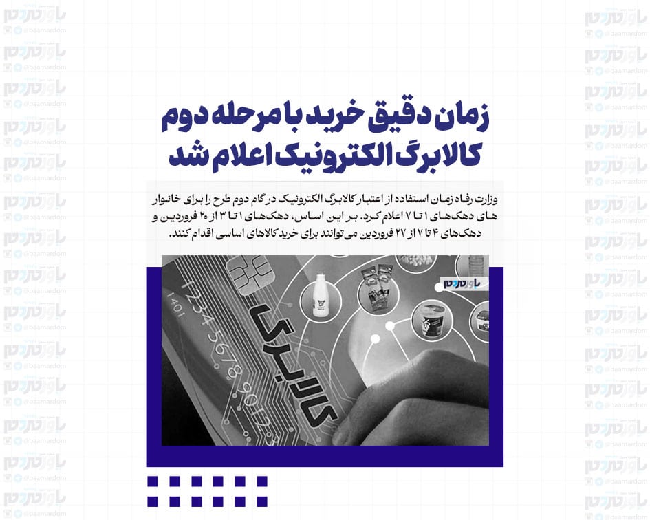 زمان دقیق خرید با مرحله دوم کالابرگ الکترونیک اعلام شد