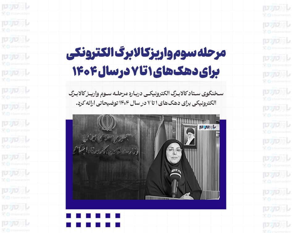 مرحله سوم واریز کالابرگ الکترونکی برای دهک‌های ۱ تا ۷ در سال ۱۴۰۴