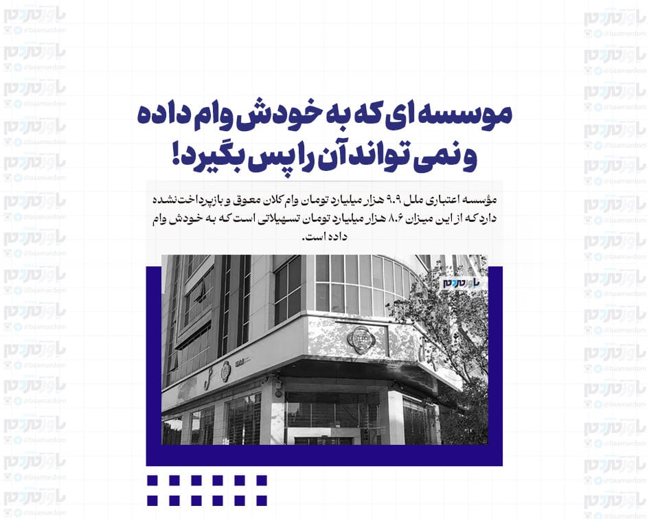 موسسه ای که به خودش وام داده و نمی تواند آن را پس بگیرد!