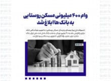 وام ۴۰۰ میلیونی مسکن روستایی به بانک ها ابلاغ شد