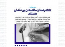 ۵۵درصد از سالمندان بی دندان هستند