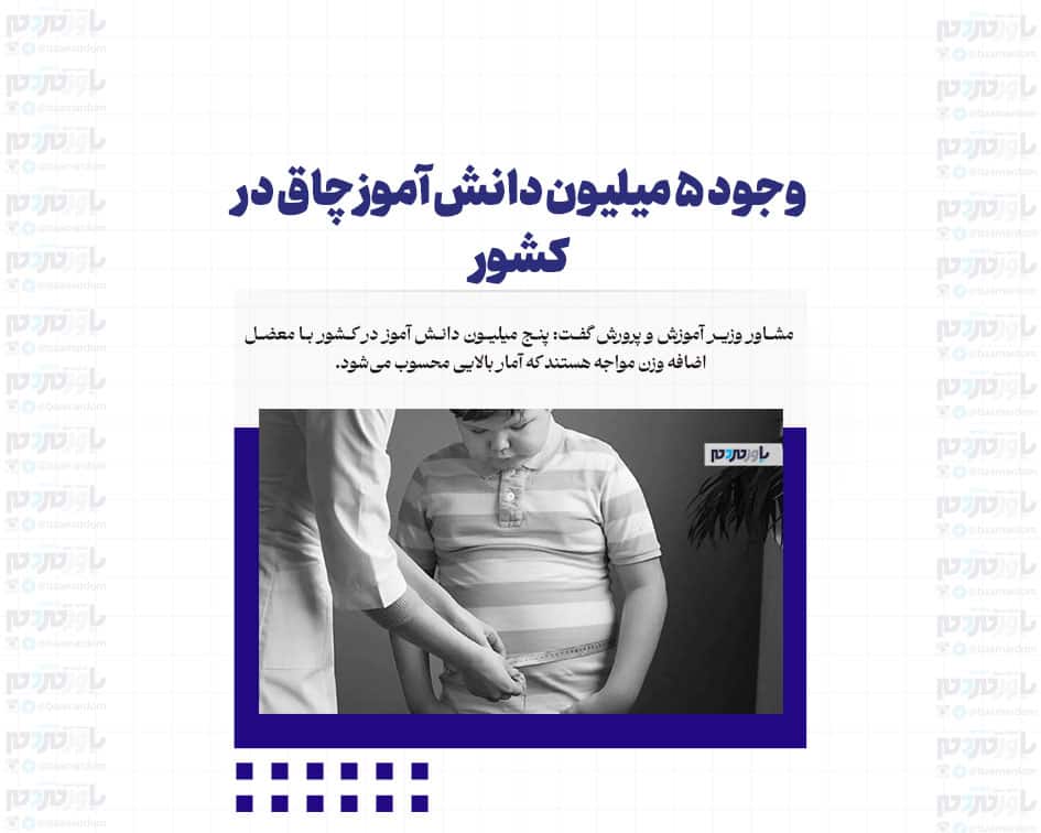 وجود ۵ میلیون دانش آموز چاق در کشور