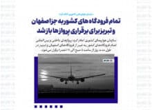 تمام فرودگاه های کشور به جز اصفهان و تبریز برای برقراری پرواز ها باز شد