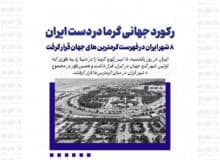 رکورد جهانی گرما در دست ایران | ۸ شهر ایران در فهرست گرمترین های جهان قرار گرفت