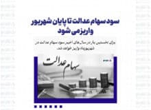 سود سهام عدالت تا پایان شهریور واریز می شود