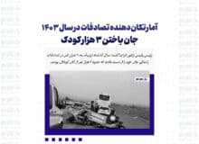 آمار تکان‌دهنده تصادفات در سال ۱۴۰۳/ جان باختن ۳ هزار کودک