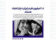 ۲.۸ میلیون نفر در ایران دچار اعتیاد هستند