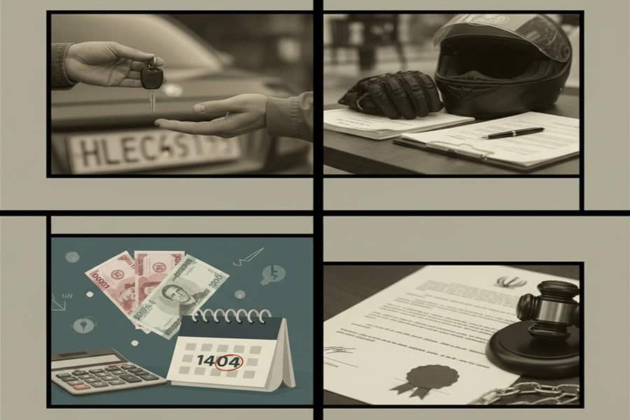 لیست هزینه های تعویض پلاک خودرو و موتور سیکلت در سال 1404