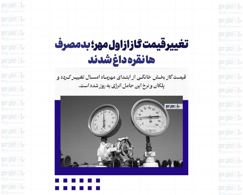تغییر قیمت گاز از اول مهر؛ بدمصرف ها نقره داغ شدند