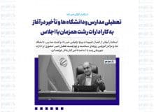 تعطیلی مدارس و دانشگاه ها و تأخیر در آغاز به کار ادارات رشت همزمان با اجلاس