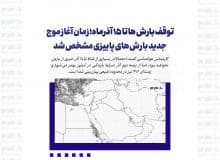 توقف بارش ها تا ۱۵ آذرماه؛ زمان آغاز موج جدید بارش های پاییزی مشخص شد