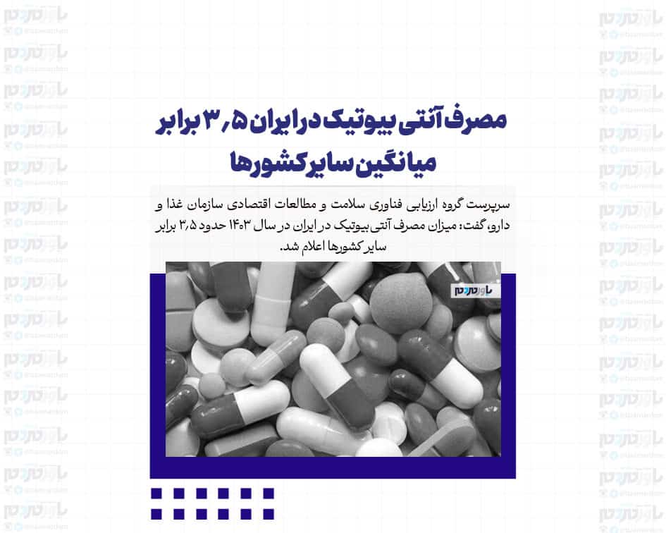مصرف آنتی بیوتیک در ایران ۳.۵ برابر میانگین سایر کشورها
