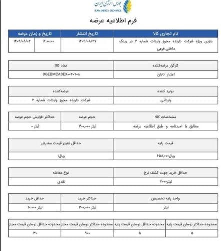 t3 1766991350 63708609 - افزایش ۳۷۰۰ تومانی قیمت پایه بنزین سوپر وارداتی - بنزین