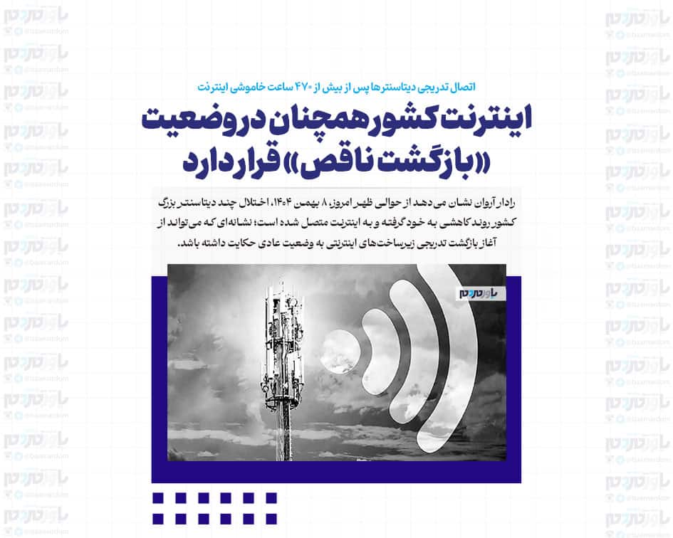 اتصال تدریجی دیتاسنترها پس از بیش از ۴۷۰ ساعت خاموشی اینترنت