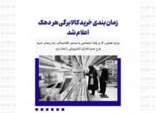 زمان بندی خرید کالابرگی هر دهک اعلام شد