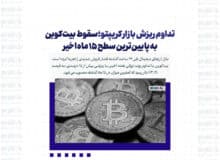 تداوم ریزش بازار کریپتو؛ سقوط بیت‌کوین به پایین‌ترین سطح ۱۵ ماه اخیر