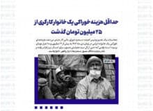حداقل هزینه خوراکی یک خانوار کارگری از ۲۵ میلیون تومان گذشت