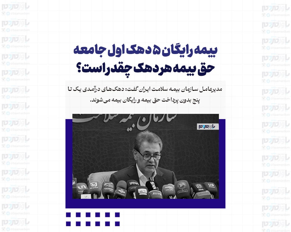 بیمه رایگان 5 دهک اول جامعه/ حق بیمه هر دهک چقدر است؟