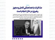 مذاکرات با هماهنگی کامل و مجوز رهبری در حال انجام است