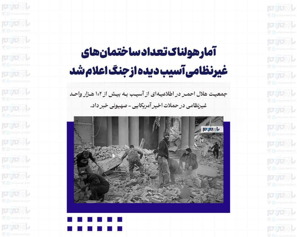 آمار هولناک تعداد ساختمان‌های غیرنظامی آسیب دیده از جنگ اعلام شد