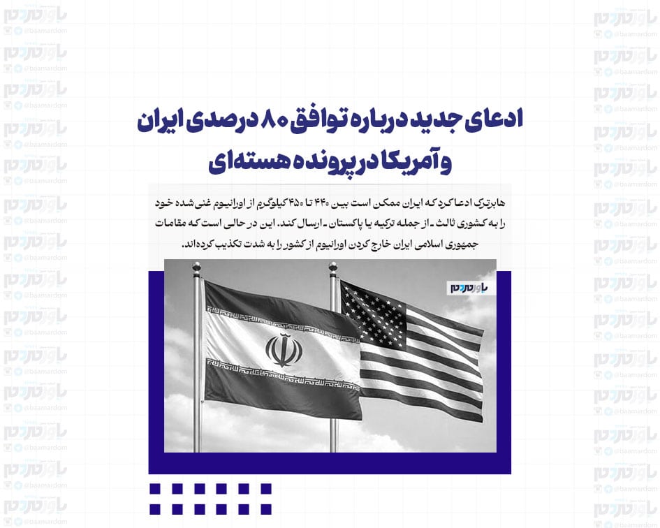 ادعای جدید درباره توافق 80 درصدی ایران و آمریکا در پرونده هسته‌ای