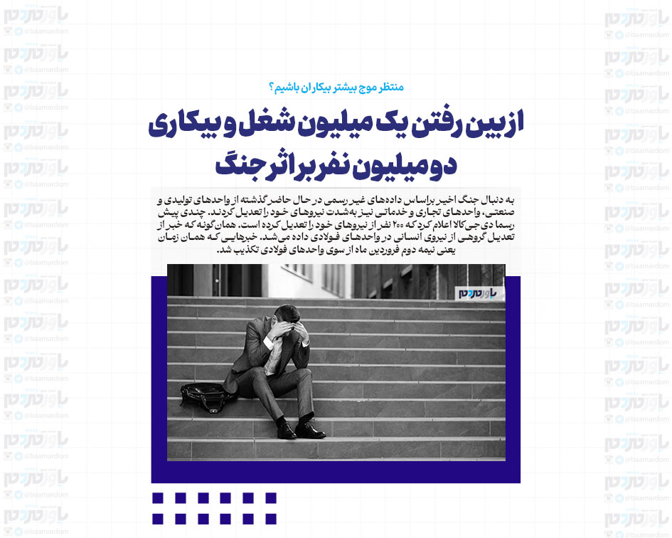 از بین رفتن یک میلیون شغل و بیکاری دو میلیون نفر بر اثر جنگ/ منتظر موج بیشتر بیکاران باشیم؟