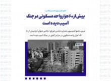 بیش از ۶۰ هزار واحد مسکونی در جنگ آسیب دیده است