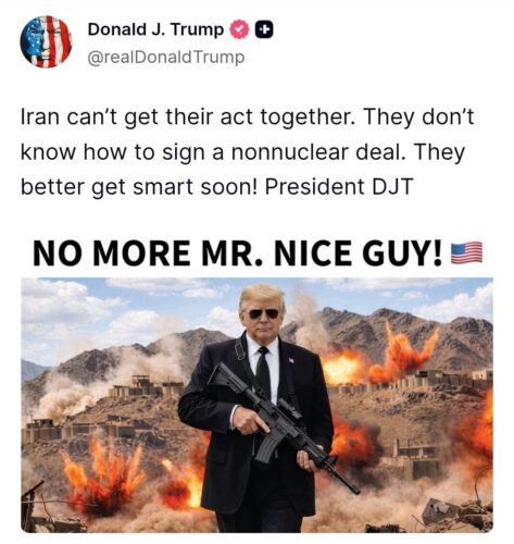 ترامپ ایران را با عکس هوش مصنوعی از خودش تهدید کرد - ترامپ ایران را با عکس هوش مصنوعی از خودش تهدید کرد! - ایران